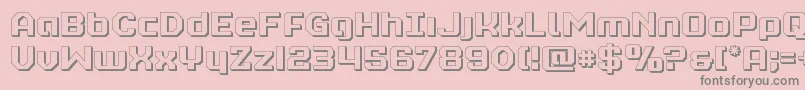 フォントrealpolitik3d – ピンクの背景に灰色の文字