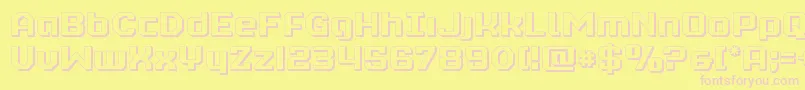 realpolitik3d Font – Pink Fonts on Yellow Background