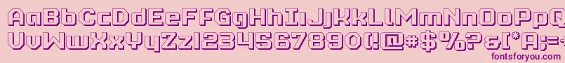 realpolitik3d Font – Purple Fonts on Pink Background