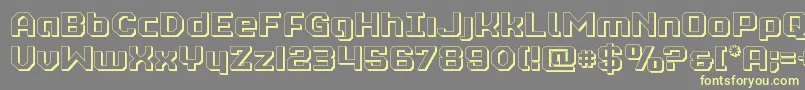 realpolitik3d Font – Yellow Fonts on Gray Background