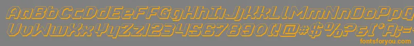 realpolitik3dital Font – Orange Fonts on Gray Background