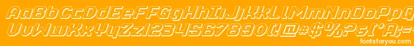 realpolitik3dital Font – White Fonts on Orange Background