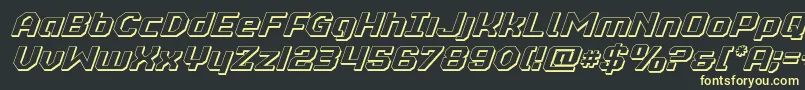 realpolitik3dital Font – Yellow Fonts on Black Background