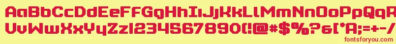 realpolitikbold Font – Red Fonts on Yellow Background