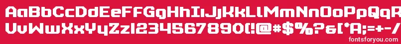 フォントrealpolitikbold – 赤い背景に白い文字