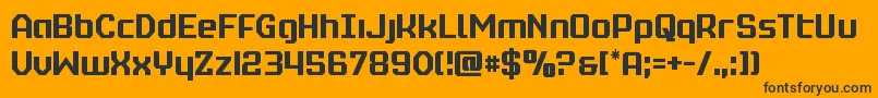 realpolitikcond Font – Black Fonts on Orange Background