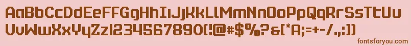 realpolitikcond Font – Brown Fonts on Pink Background