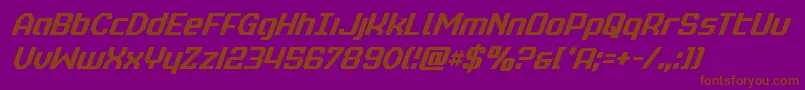 realpolitikcondital Font – Brown Fonts on Purple Background