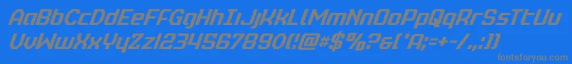 realpolitikcondital Font – Gray Fonts on Blue Background