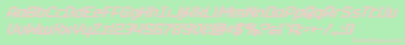 realpolitikcondital Font – Pink Fonts on Green Background