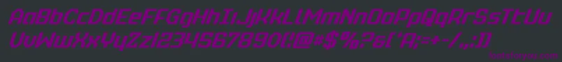 realpolitikcondital Font – Purple Fonts on Black Background