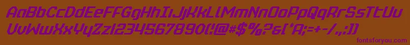realpolitikcondital Font – Purple Fonts on Brown Background