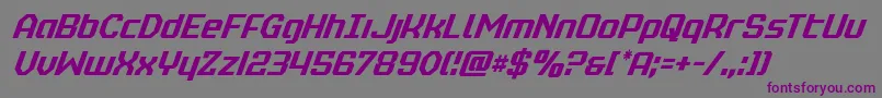 realpolitikcondital Font – Purple Fonts on Gray Background