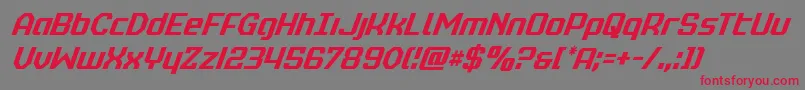 realpolitikcondital Font – Red Fonts on Gray Background