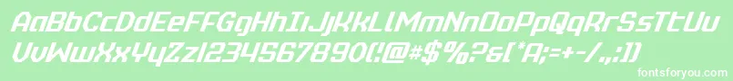 realpolitikcondital Font – White Fonts on Green Background