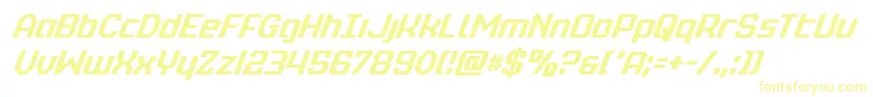 realpolitikcondital Font – Yellow Fonts on White Background