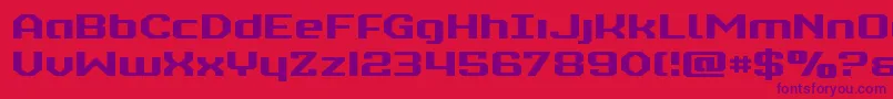 realpolitikexpand Font – Purple Fonts on Red Background
