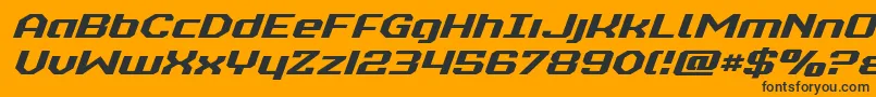 realpolitikexpandital Font – Black Fonts on Orange Background