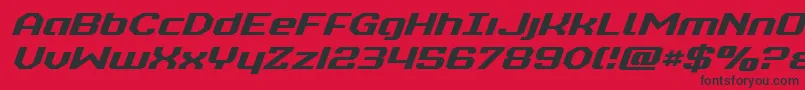 realpolitikexpandital Font – Black Fonts on Red Background