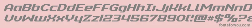 realpolitikexpandital Font – Gray Fonts on Pink Background