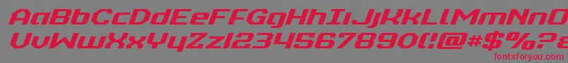 realpolitikexpandital Font – Red Fonts on Gray Background