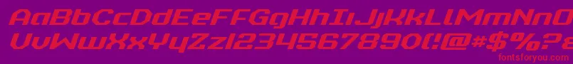realpolitikexpandital Font – Red Fonts on Purple Background
