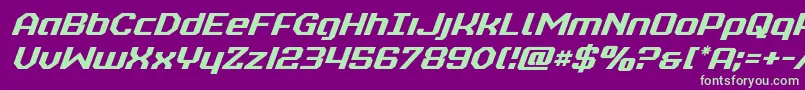 realpolitikital Font – Green Fonts on Purple Background
