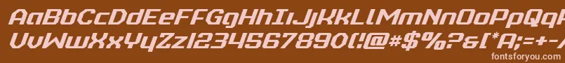 フォントrealpolitikital – 茶色の背景にピンクのフォント