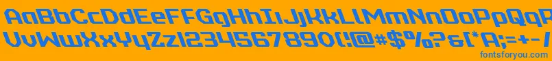 realpolitikleft Font – Blue Fonts on Orange Background