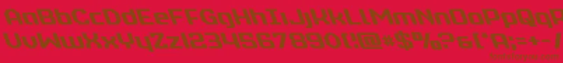 realpolitikleft Font – Brown Fonts on Red Background