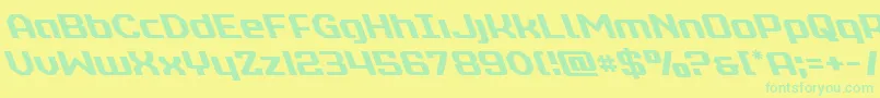 realpolitikleft Font – Green Fonts on Yellow Background
