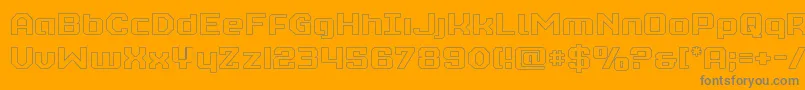 realpolitikout Font – Gray Fonts on Orange Background