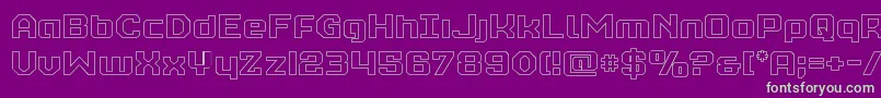 realpolitikout Font – Green Fonts on Purple Background