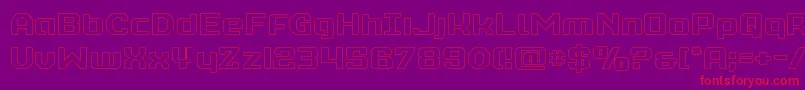 realpolitikout Font – Red Fonts on Purple Background