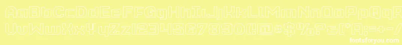 realpolitikout Font – White Fonts on Yellow Background