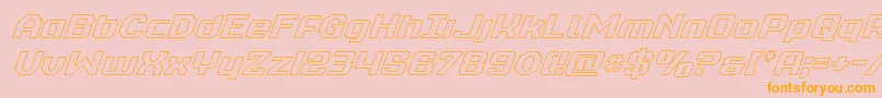 realpolitikoutital Font – Orange Fonts on Pink Background