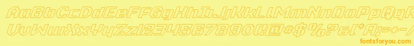 realpolitikoutital Font – Orange Fonts on Yellow Background