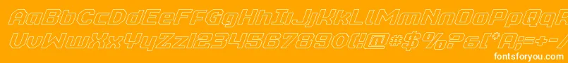 realpolitikoutital Font – White Fonts on Orange Background