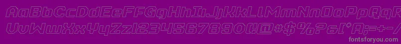 realpolitikoutsemital Font – Gray Fonts on Purple Background
