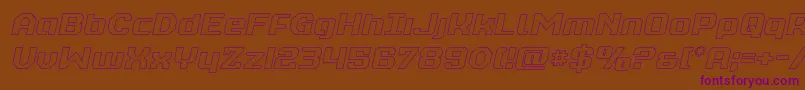 realpolitikoutsemital Font – Purple Fonts on Brown Background