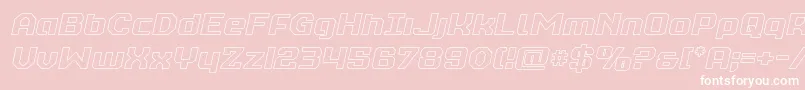 realpolitikoutsemital Font – White Fonts on Pink Background