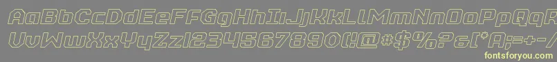 realpolitikoutsemital Font – Yellow Fonts on Gray Background