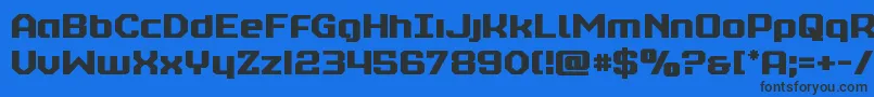 realpolitiksemibold Font – Black Fonts on Blue Background