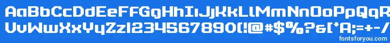 フォントrealpolitiksemibold – 青い背景に白い文字