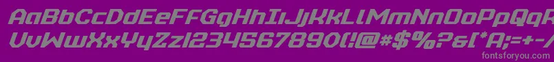 realpolitiksemiboldital-Schriftart – Graue Schriften auf violettem Hintergrund