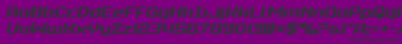 フォントrealpolitiksemital – 紫の背景に黒い文字