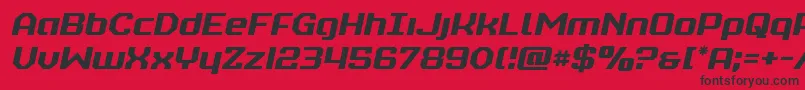 realpolitiksemital Font – Black Fonts on Red Background