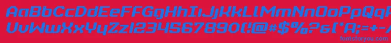 realpolitiksemital Font – Blue Fonts on Red Background