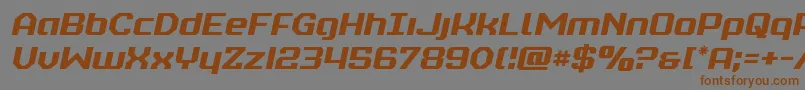 realpolitiksemital Font – Brown Fonts on Gray Background