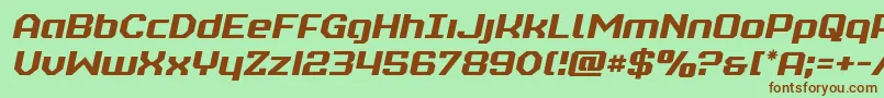 realpolitiksemital Font – Brown Fonts on Green Background